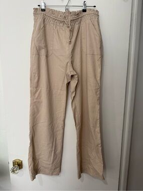 Ci Sono Casual Drawstring Chino Pants in Light Tan
